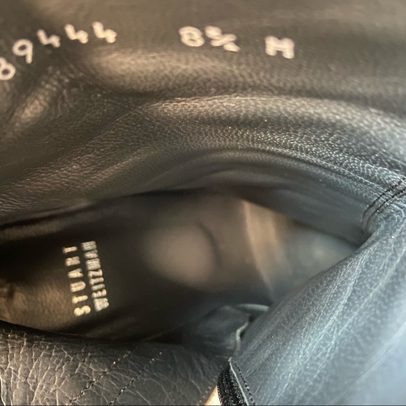 STUART WEITZMAN Women’s Ankle Black Leather Boots - Size: 38.5 - Picture 15 of 16